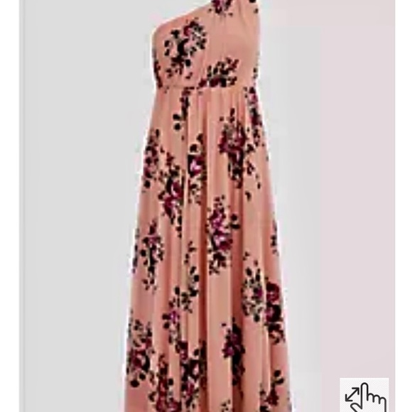 COPY - NWT torrid pink floral one shoulder special occasion maxi dress size 16 … - Picture 4 of 6